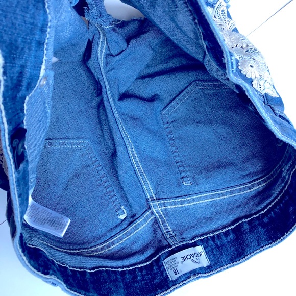JORDACHE Jean Shorts Lace Detail Blue Sz 18 Girl’s - Picture 6 of 15